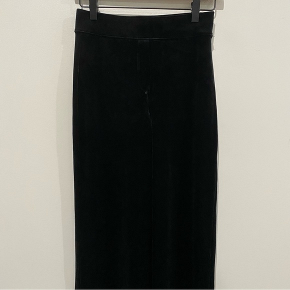 SPANX Velvet Split Hem Wide Leg Pant Very Black Slimming Comfort Size Small - Picture 4 of 14